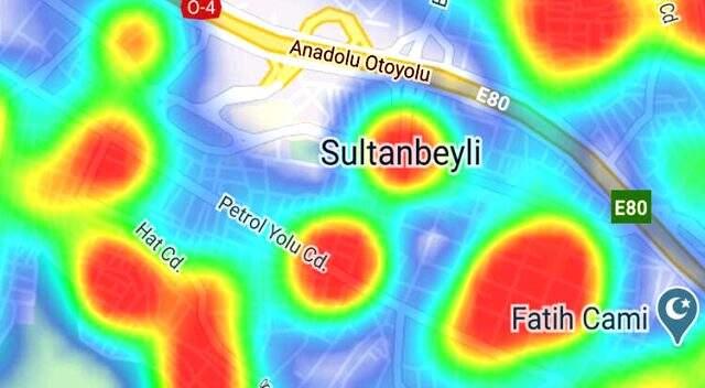 İstanbul'un koronavirüs yoğunluk haritası yayınlandı! İşte en tehlikeli ilçeler