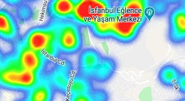 İstanbul'un koronavirüs yoğunluk haritası yayınlandı! İşte en tehlikeli ilçeler