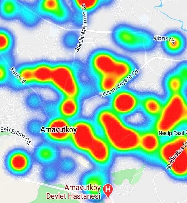 İstanbul'un koronavirüs yoğunluk haritası yayınlandı! Bu ilçelere dikkat