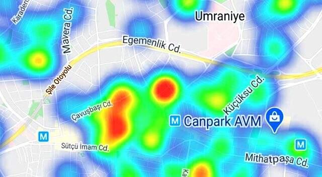 İstanbul'un koronavirüs yoğunluk haritası yayınlandı! İşte en tehlikeli ilçeler