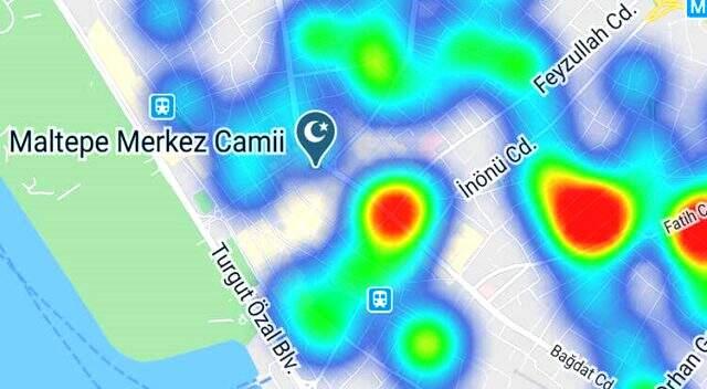 İstanbul'un koronavirüs yoğunluk haritası yayınlandı! İşte en tehlikeli ilçeler