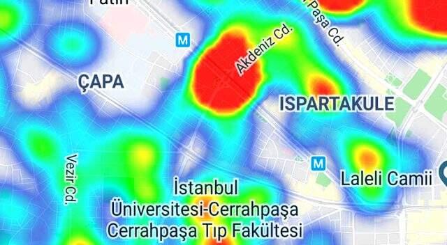 İstanbul'un koronavirüs yoğunluk haritası yayınlandı! İşte en tehlikeli ilçeler