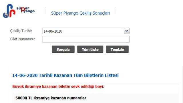 Süper Piyango sonuçları MPİ tarafından açıklandı! 14 Haziran Pazar Süper Piyango çekilişi