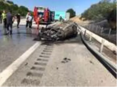 Takla atıp, ters dönen otomobil yandı: 2 ölü, 2 yaralı - Haber
