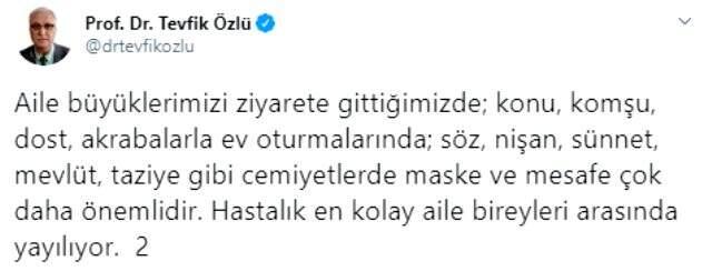 Bilim Kurulu Üyesi Prof. Dr. Tevfik Özlü: Hastalık en kolay aile bireyleri arasında yayılıyor Bilim Kurulu Üyesi Prof. Dr. Tevfik Özlü: Hastalık en kolay aile bireyleri arasında yayılıyor