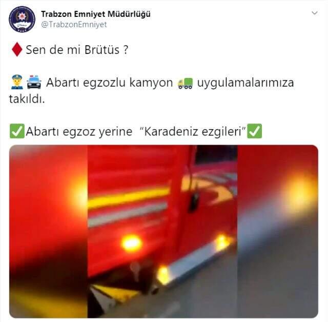 Emniyet Müdürlüğü, abart egzoz takılı kamyoneti tiye aldı Emniyet Müdürlüğü, abart egzoz takılı kamyoneti tiye aldı