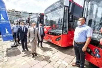 Son dakika haber: İzmir'de 16 yeni otobüs daha hizmete girdi Son dakika haber: İzmir'de 16 yeni otobüs daha hizmete girdi