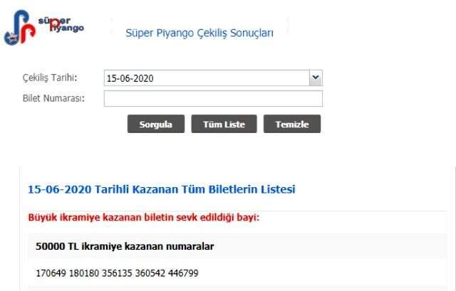 Süper Piyango sonuçları MPİ tarafından açıklandı! 15 Haziran Pazartesi Süper Piyango çekilişi