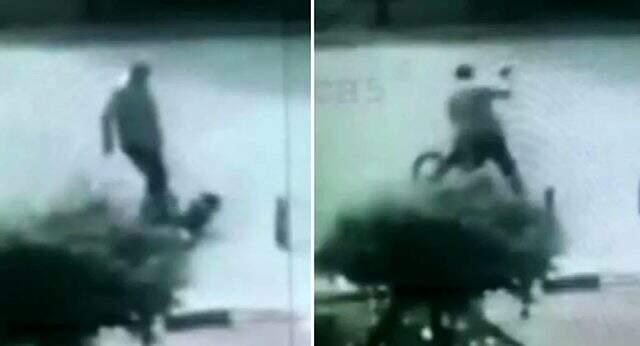 Sürücünün, 9 yaşındaki bisikletli çocuğu dövdüğü anlar kameraya yansıdı Sürücünün, 9 yaşındaki bisikletli çocuğu dövdüğü anlar kameraya yansıdı