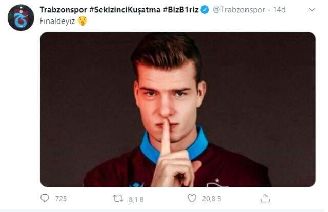 Trabzonspor'dan Fenerbahçe'ye sosyal medyadan 'Sus' işaretli gönderme Trabzonspor'dan Fenerbahçe'ye sosyal medyadan 'Sus' işaretli gönderme