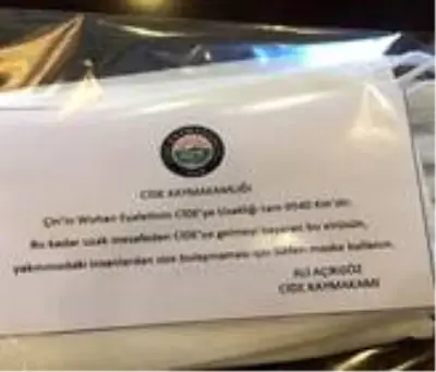 Kaymakam'dan vatandaşlara maske takmaları için anlamlı not Kaymakam'dan vatandaşlara maske takmaları için anlamlı not