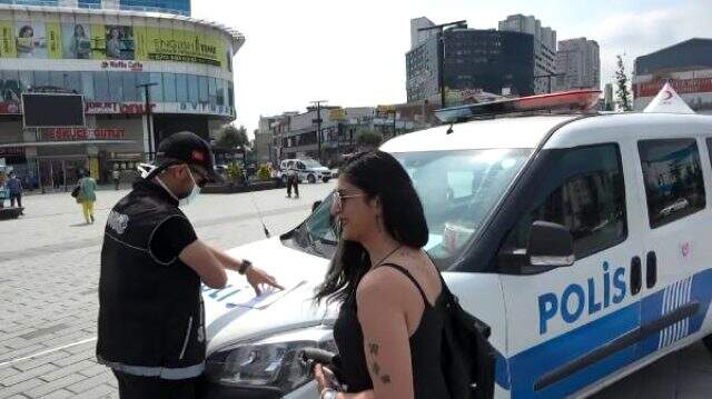 Maske takmamakta ısrar eden genç kadın, sonunda cezayı yedi