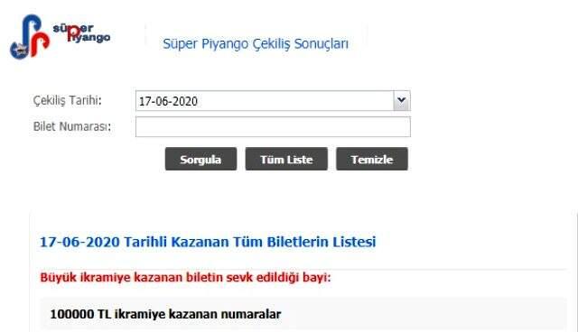 Süper Piyango sonuçları MPİ tarafından açıklandı! 17 Haziran Çarşamba Süper Piyango çekilişi