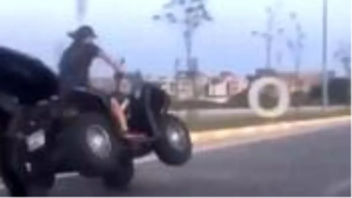 ATV ile kara yolunda yaptıkları pes dedirtti! Trafik güvenliğini hiçe saydı