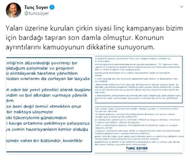 Tunç Soyer, 'İzmir bayrağı' ve 'İzmir parası' iddialarını yalanladı Tunç Soyer, 'İzmir bayrağı' ve 'İzmir parası' iddialarını yalanladı