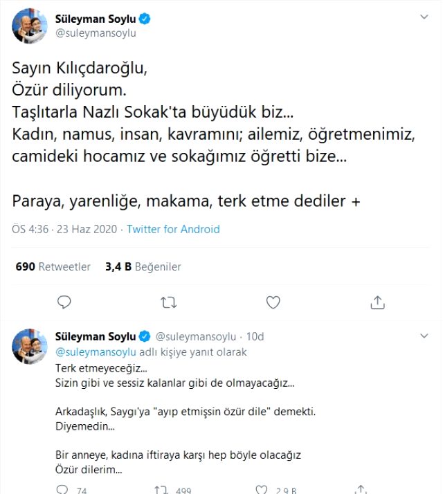 Bakan Soylu, Kılıçdaroğlu'nun 'Saygı Öztürk'ten özür dile' çağrısına yanıt verdi
