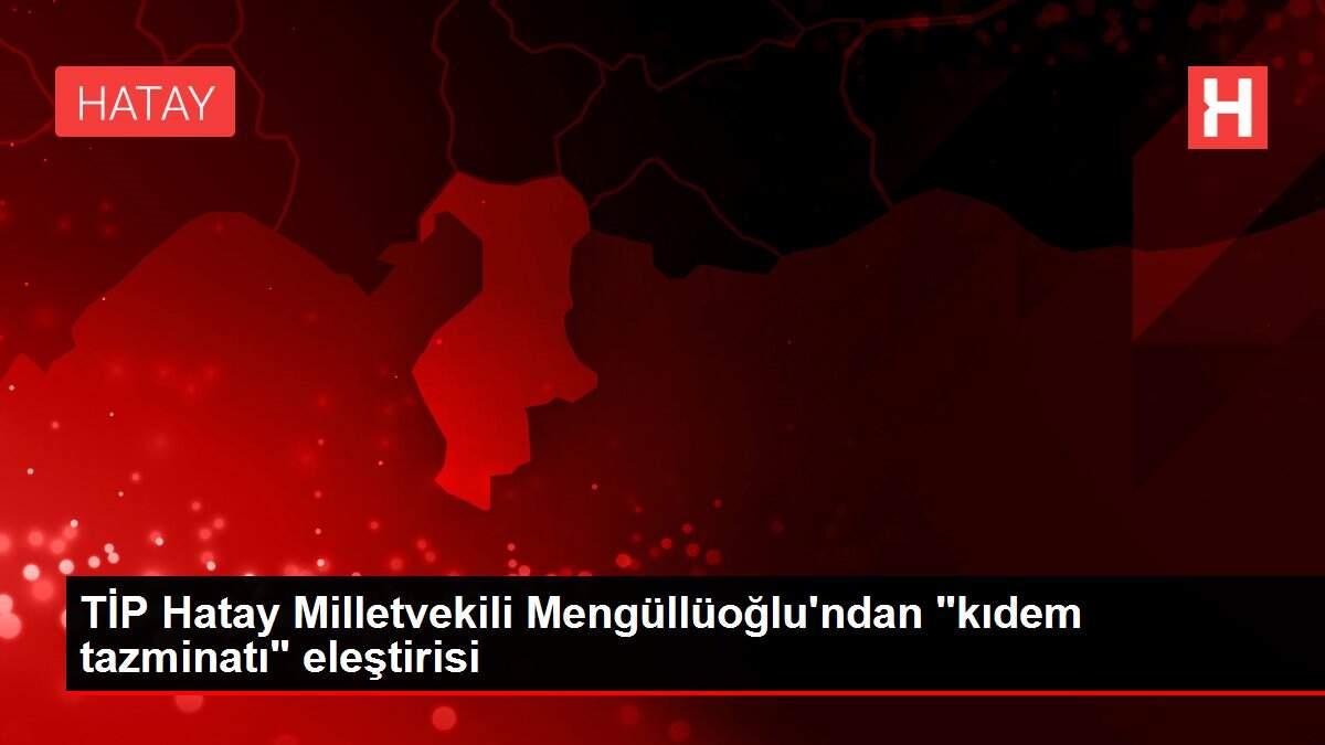 TİP Hatay Milletvekili Mengüllüoğlu'ndan TİP Hatay Milletvekili Mengüllüoğlu'ndan