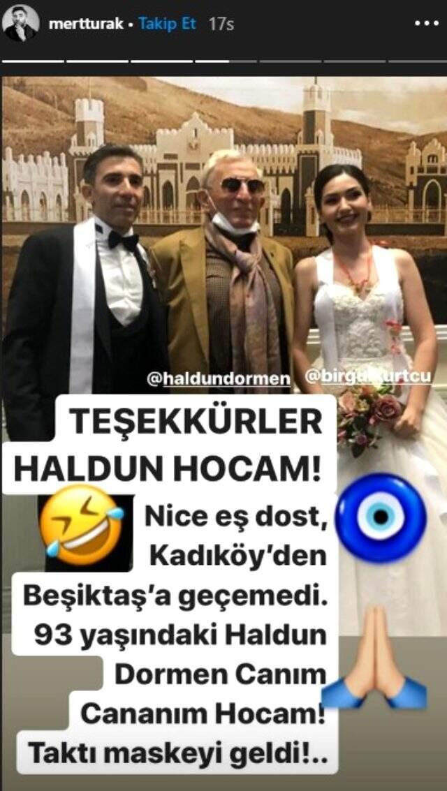 Ünlü oyuncu Mert Turak, dün Birgül Kurtçu ile evlendi