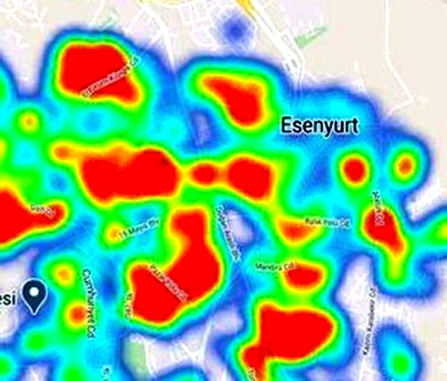 İstanbul'un koronavirüs yoğunluk haritası güncellendi! İşte ilçe ilçe son durum