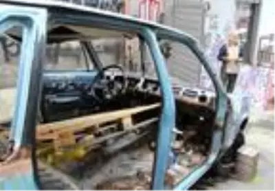Oyuncu Şükrü Yıldız'ın otomobili parça parça çalındı Oyuncu Şükrü Yıldız'ın otomobili parça parça çalındı