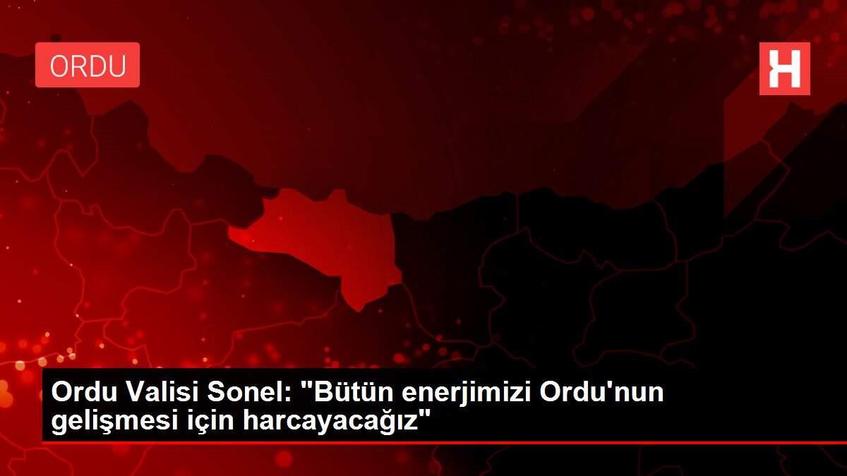 Son dakika haber! Ordu Valisi Sonel:
