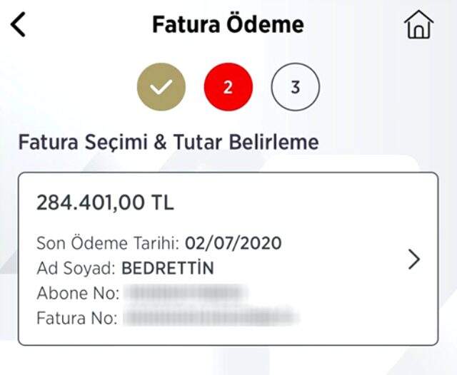 Faturayı görünce şok oldu