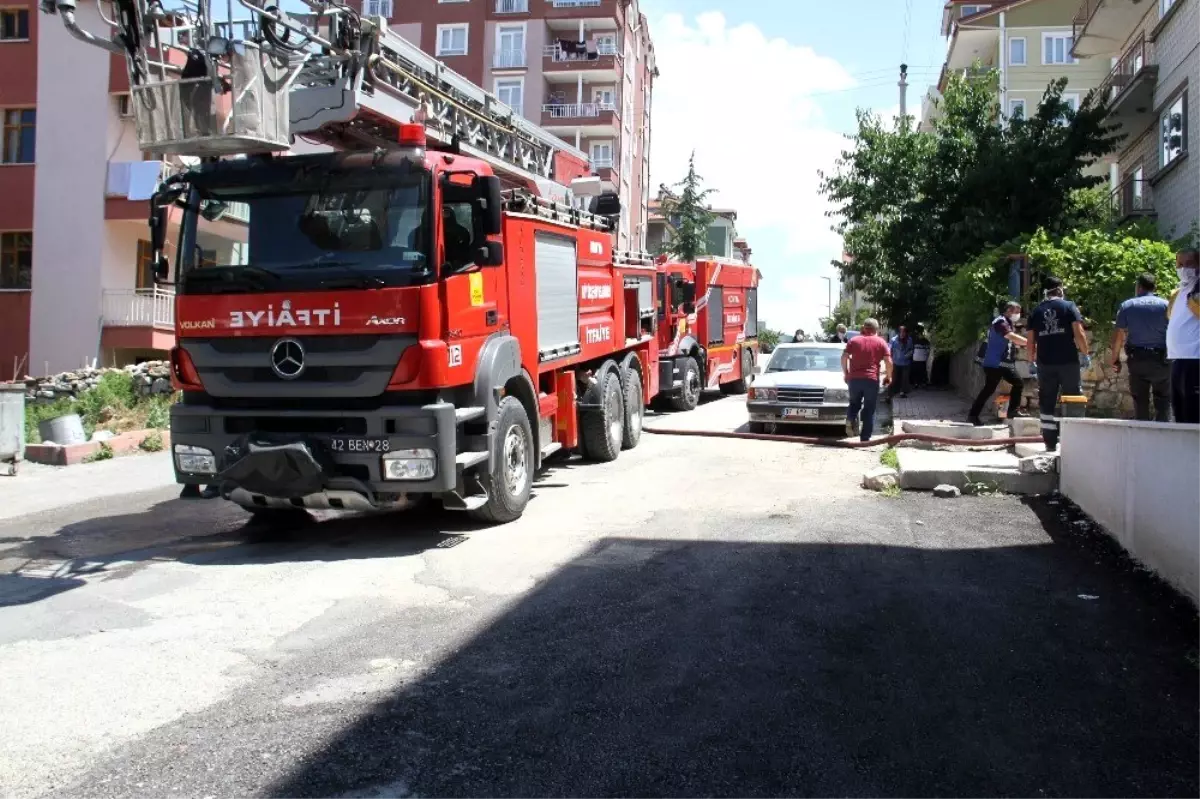 Konya�da bir evde çıkan yangın paniğe neden oldu Haber