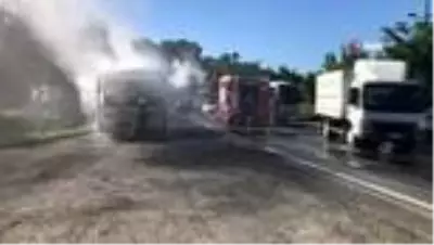 Tekirdağ’da işçi servisi yandı, işçiler ölümden döndü