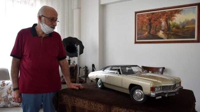 Tutkunu olduğu 1976 model klasik otomobilin minyatürünü 36 yılda yaptı Tutkunu olduğu 1976 model klasik otomobilin minyatürünü 36 yılda yaptı