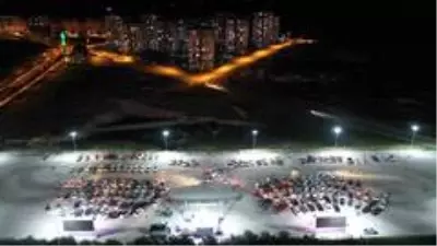 Nevşehir'de arabalı sinema keyfi devam ediyor