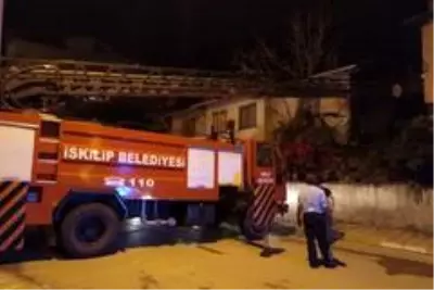 İskilip'te korkutan yangın
