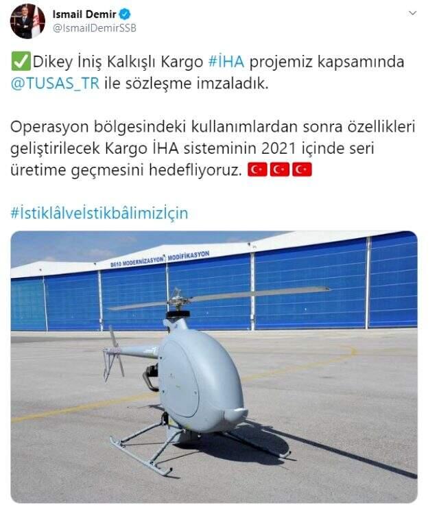 Kargo İHA'lar 2021'de seri üretilecek Kargo İHA'lar 2021'de seri üretilecek