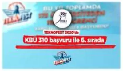 KBÜ, TEKNOFEST'e en çok başvuru yapan 6. üniversite oldu KBÜ, TEKNOFEST'e en çok başvuru yapan 6. üniversite oldu