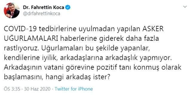 Bakan Koca bu görüntüler üzerinden vicdanlara seslendi: Arkadaşınıza iyilik yapmıyorsunuz