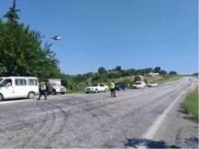 Balıkesir'de trafik havadan denetlendi