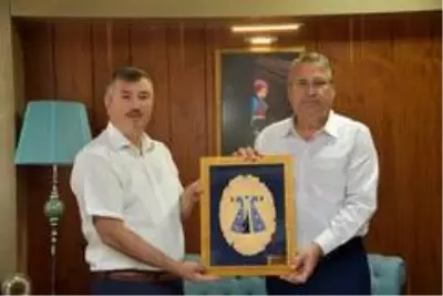 Başsavcı Çiçekli Başkan Çerçi ile vedalaştı Başsavcı Çiçekli Başkan Çerçi ile vedalaştı