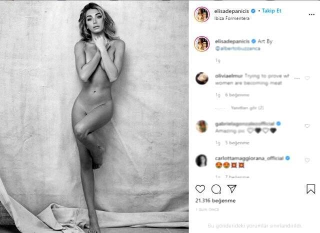 Cristiano Ronaldo ile aşk yaşadığını söyleyen Elisa Panicis, çırılçıplak poz verdi Cristiano Ronaldo ile aşk yaşadığını söyleyen Elisa Panicis, çırılçıplak poz verdi