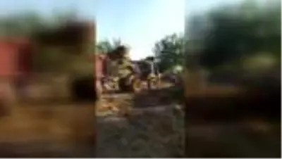 Besi çiftliğinde çıkan yangında 7 bin balya saman yandı