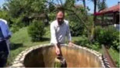 Düzce'de yanan su inceleniyor Düzce'de yanan su inceleniyor