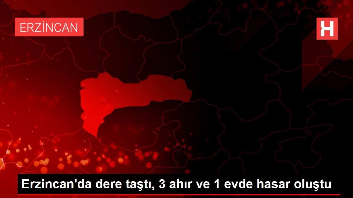 Erzincan'da dere taştı, 3 ahır ve 1 evde hasar oluştu