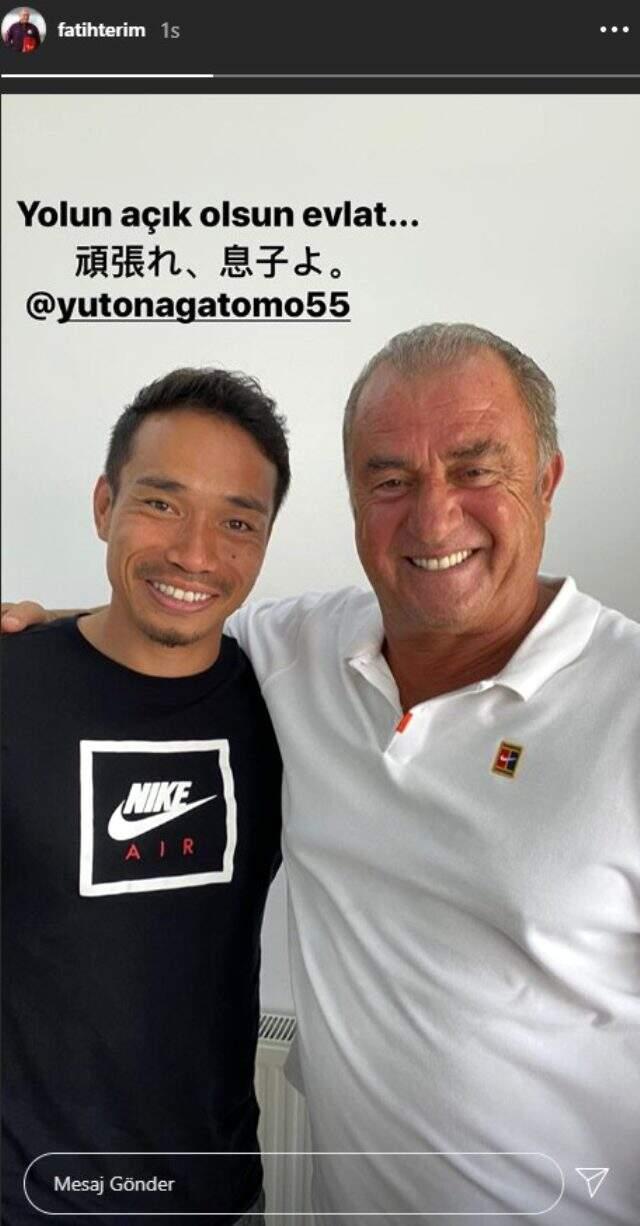 Fatih Terim, Nagatomo'ya veda etti: Yolun açık olsun evlat Fatih Terim, Nagatomo'ya veda etti: Yolun açık olsun evlat