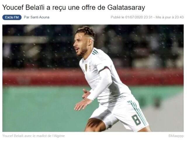 Fransız basını, G.Saray'ın Youcef Belaili'ye teklif yaptığını yazdı Fransız basını, G.Saray'ın Youcef Belaili'ye teklif yaptığını yazdı
