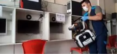 Son dakika haber! Sincan'da düğün salonu ile internet ve oyun salonları dezenfekte ediliyor