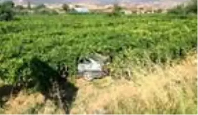 Takla atan ve üzüm bağına devrilen otomobillerde 5 kişi yaralandı