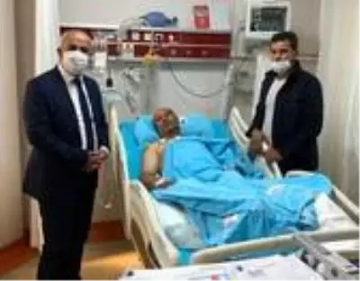 Başkan Ensari'den yaralı güvenlik korucusuna ziyaret