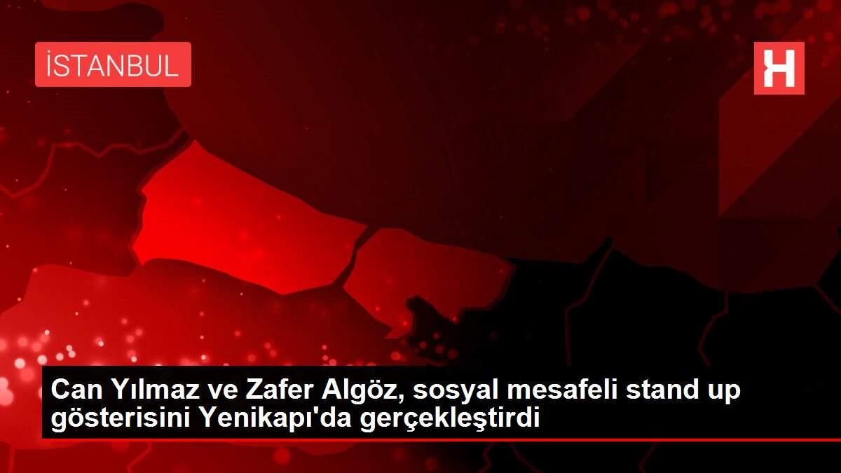 Can Yılmaz ve Zafer Algöz, sosyal mesafeli stand up gösterisini Yenikapı'da gerçekleştirdi