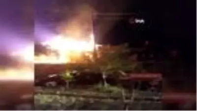 Erzurum’da alevler geceyi aydınlattı