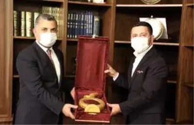 Rtük Başkanı Şahin ve BIK Genel Müdürü Duran'dan Belediye Başkanı Rasim Arı'ya ziyaret