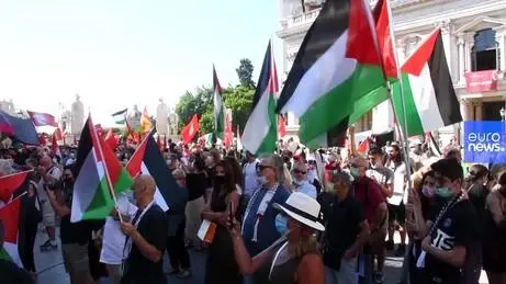 İsrail'in Batı Şeria'daki ilhak planı ABD ve Avrupa ülkelerinde protesto edildi İsrail'in Batı Şeria'daki ilhak planı ABD ve Avrupa ülkelerinde protesto edildi