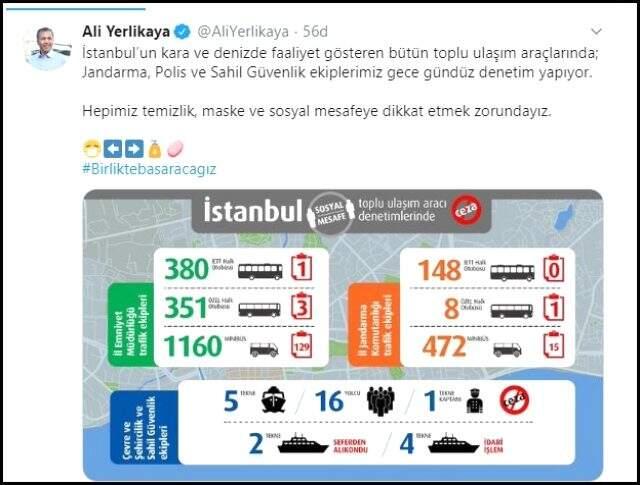 İstanbul Valisi Yerlikaya'dan temizlik, maske ve sosyal mesafeye uyarısı İstanbul Valisi Yerlikaya'dan temizlik, maske ve sosyal mesafeye uyarısı
